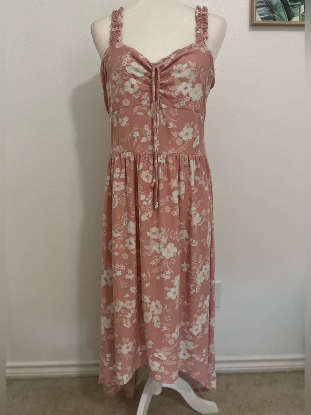 No Boundaries XL Women’s Pink Floral Hi-Lo Dress